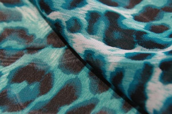 Cheetah Chiffon – Peacock 1 Cheetah Chiffon - Peacock