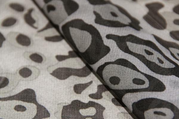 Cheetah Chiffon – Silver 1 Cheetah Chiffon - Silver