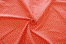 Carrot Polkadot Stretch Twill