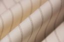 White & Brown Pinstripe Ticking Twill