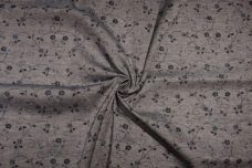 Lightweight Poly/Rayon Floral Chambray