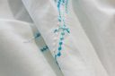 Turquoise Embroidered Lightning Bolt Stretch Poplin