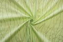 Abstract Embroidered Leaves Stretch Poplin