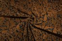 Flocked Gold Floral Stretch Denim