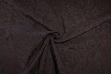 Flocked Plum Floral Stretch Denim