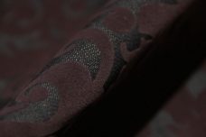 Flocked Plum Floral Stretch Denim