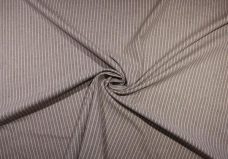 Grey Stripe Stretch Denim