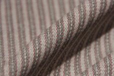 Grey Stripe Stretch Denim